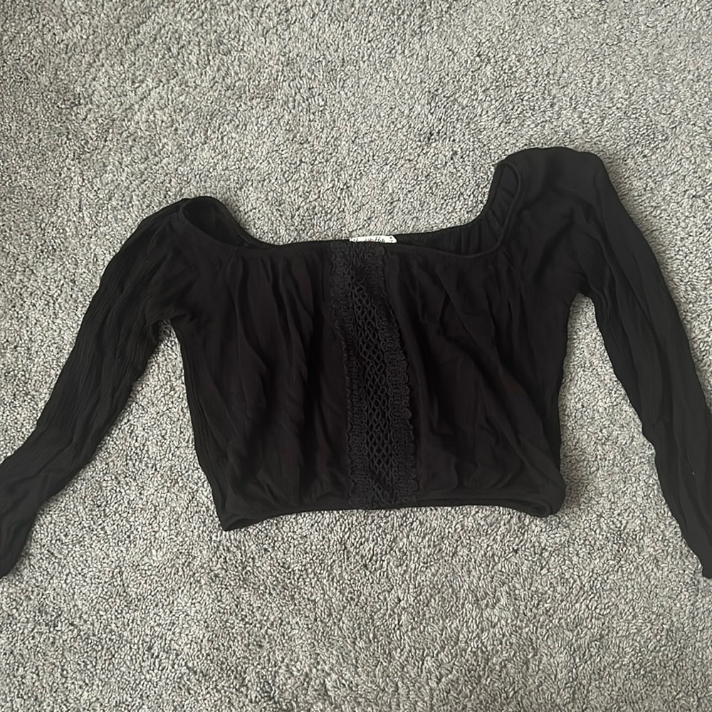 Off the shoulder black top
